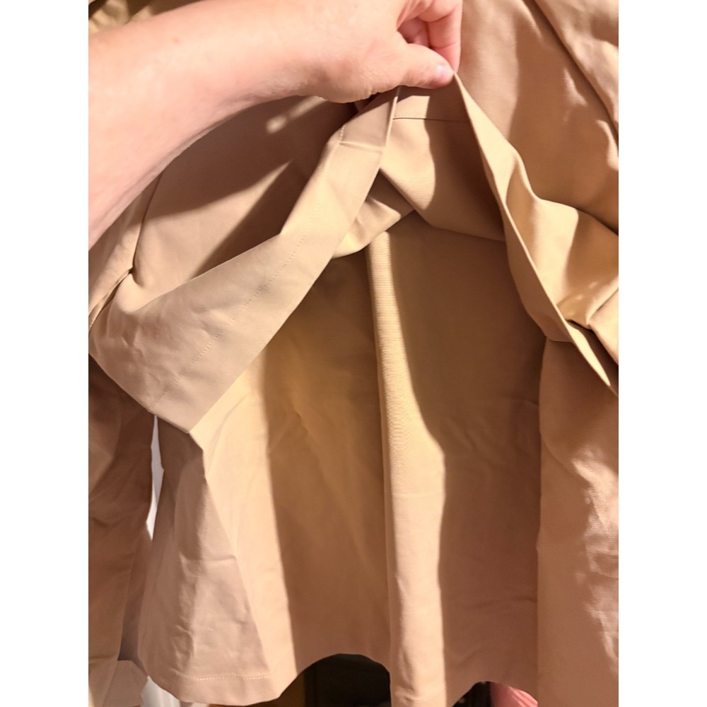 Beautiful Nordstrom Tan Crop Jacket with Pockets Sz S - Picture 4 of 9